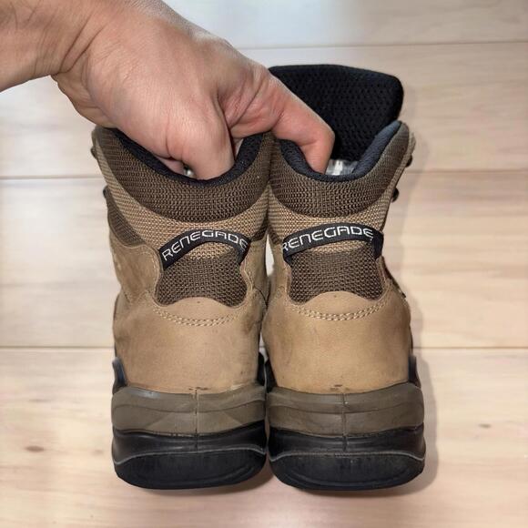 Lowa Boots Womens Size 7 Brown Renegade GTX Mid WS Hiking Vibram Outdoor - Picture 6 of 8